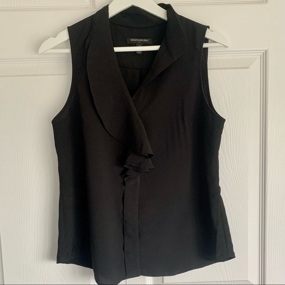 *Two for $15* Banana Republic Ruffle Blouse Size XS - Picture 1 of 3